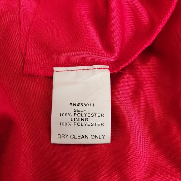 DAVID MEISTER Red Lace Formal Evening Gown Maxi Dress Size 4 - Picture 12 of 14